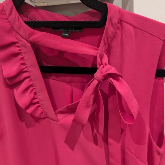 RW&Co Deep Pink sleeveless top size XS - Picture 3 of 6